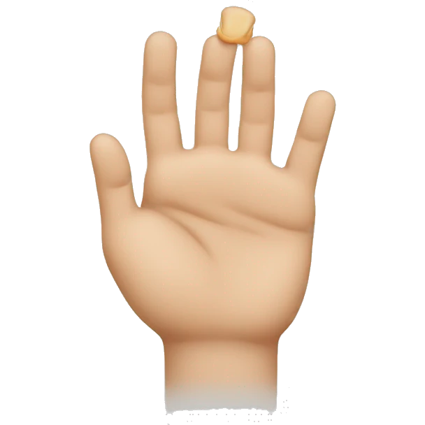 hand with thumb touching ring and middle fingertips emoji