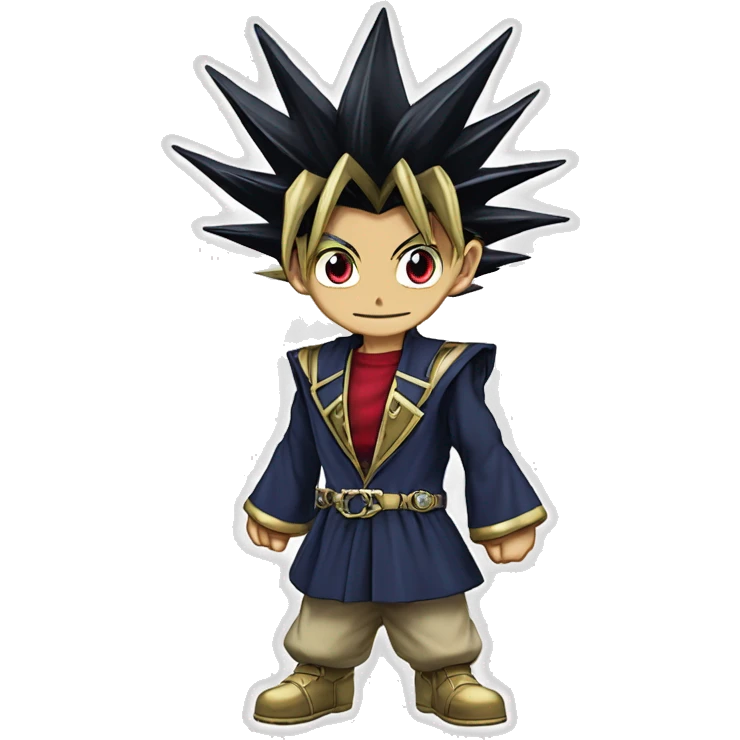 Yugi muto from the popular anime yugioh duel monsters emoji