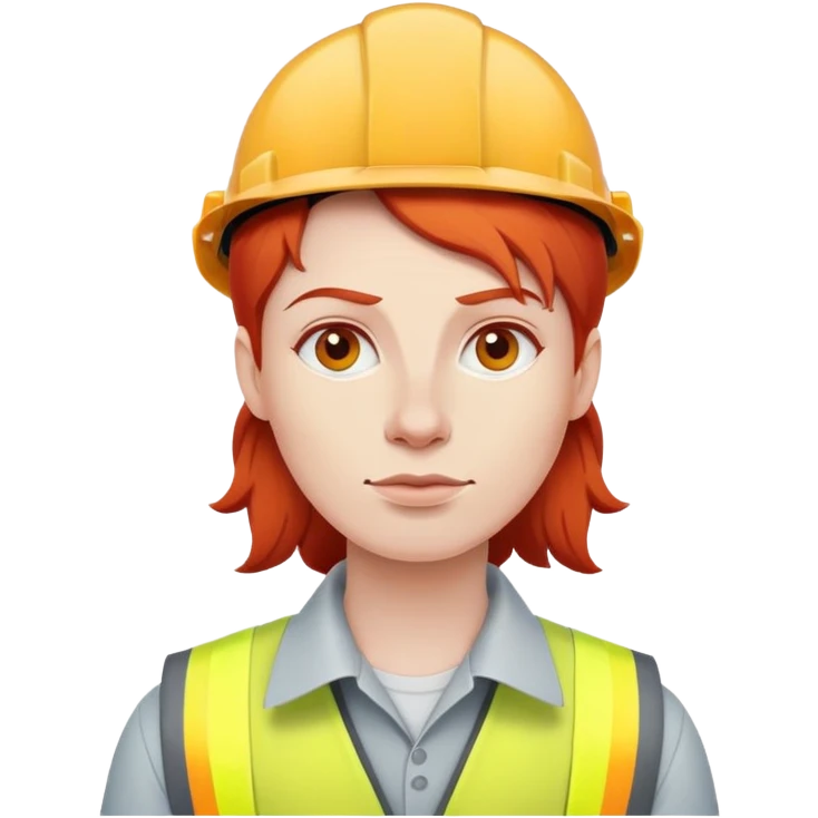 Strong red haired architect emoji