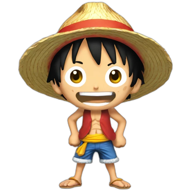Luffy pegando emoji