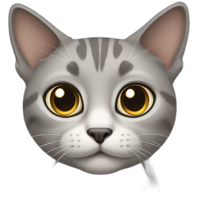 Cat with big eyes emoji