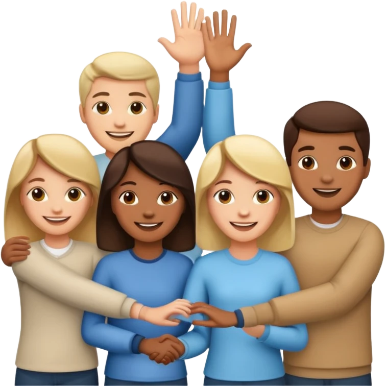 group holding hands emoji