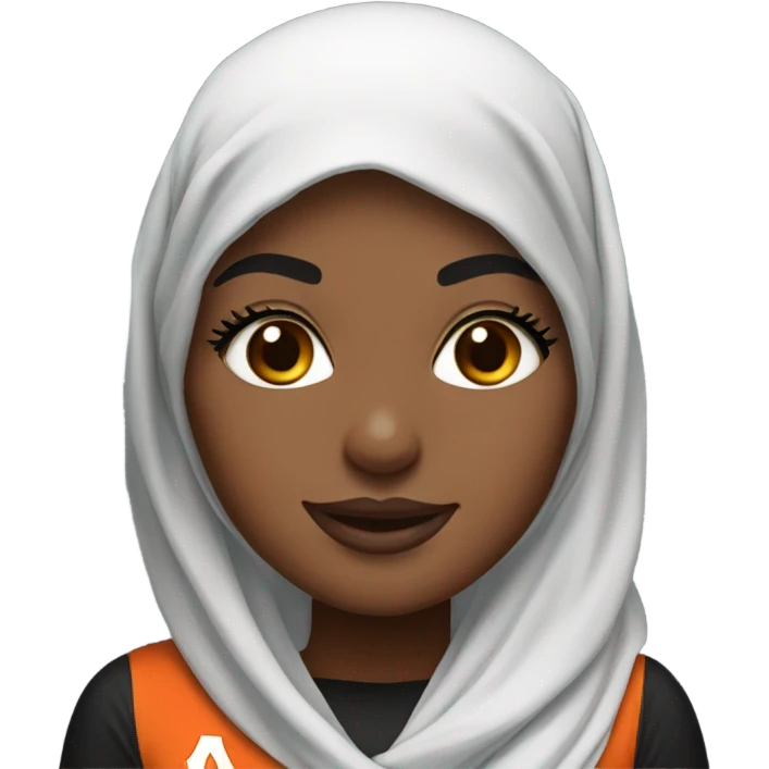 Giants cheerleader in hijab emoji