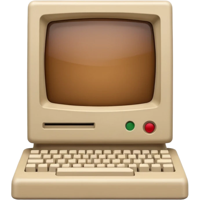 old macintosh computer front view emoji