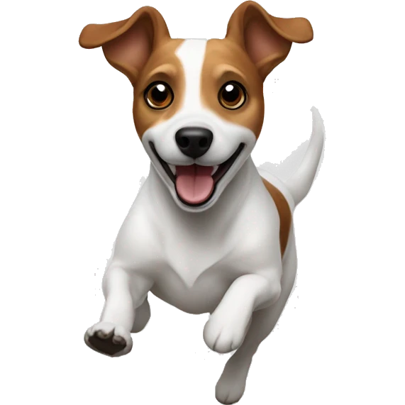 Jack Russell dog running emoji