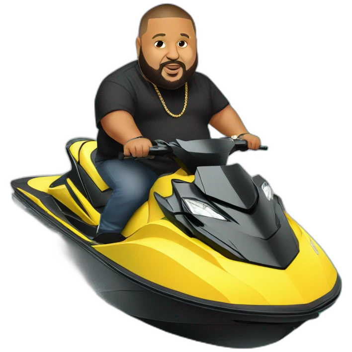 fat dj khaled on jetski emoji