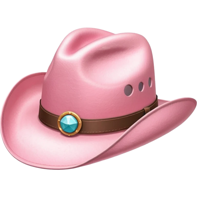 pastel pink and white cowboy hat emoji