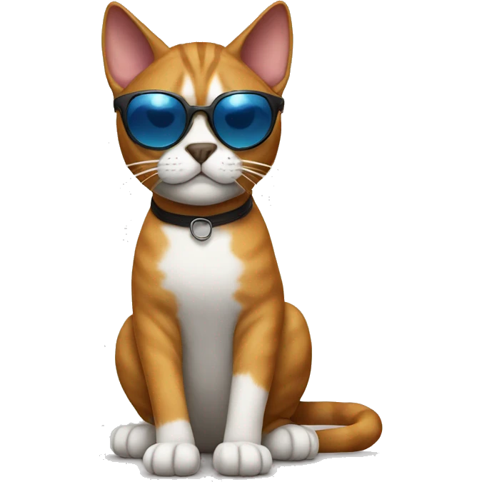 Alpha boxer cat with sunglasses emoji