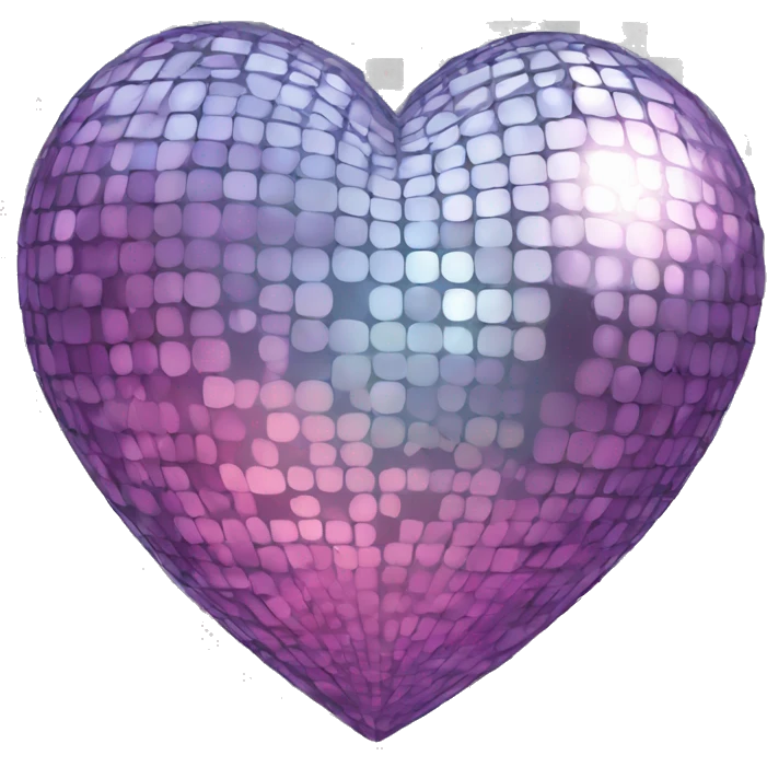  mirrorball heart emoji