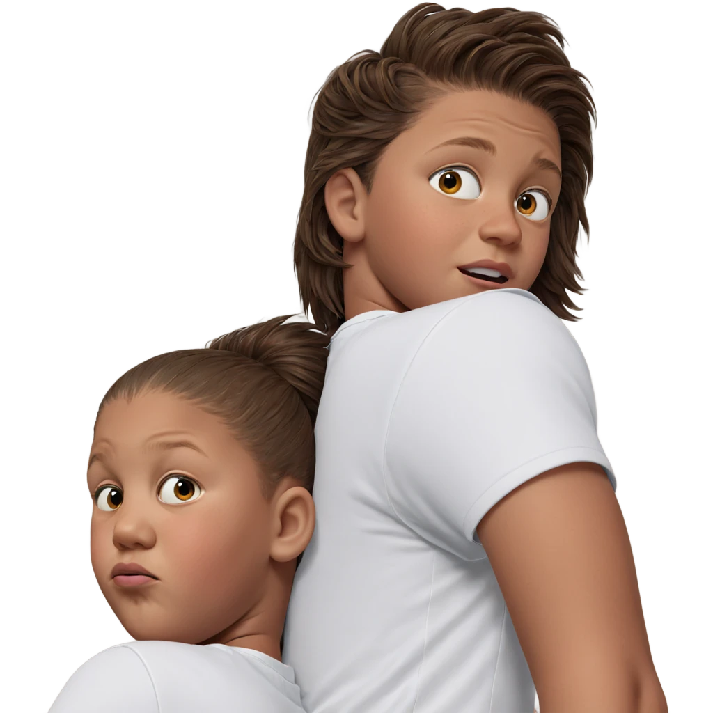 two boys in white shirts emoji