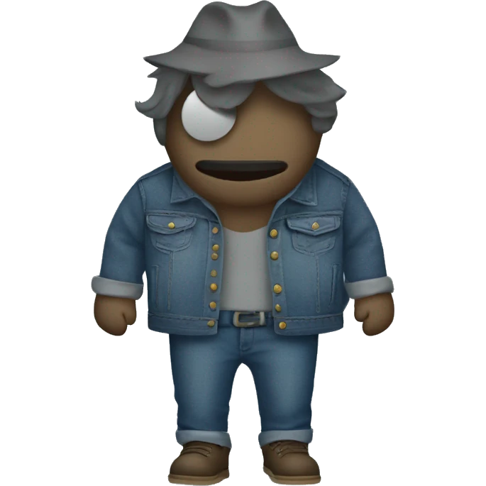 mysterious man in denim jeans emoji