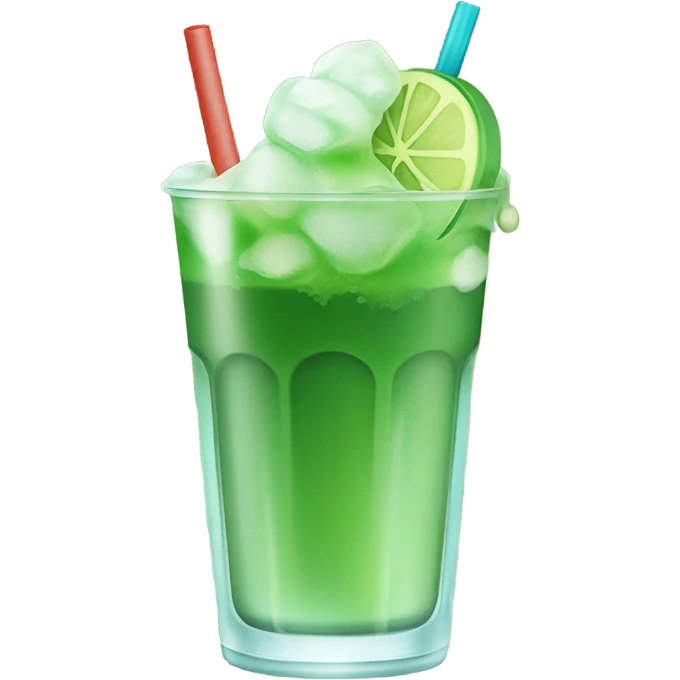 Iced matcha emoji