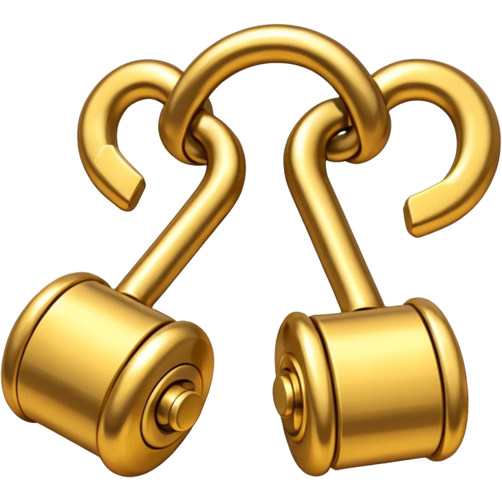 Golden shackles emoji