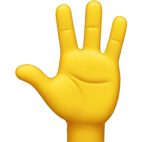 high five, yellow  emoji