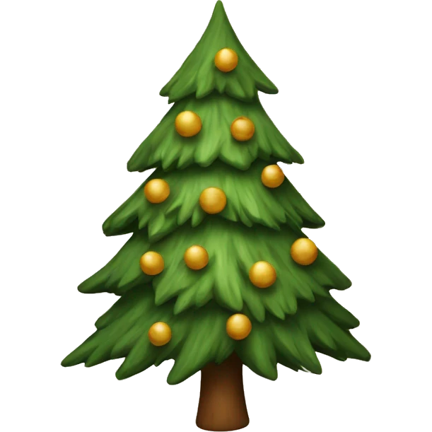 Rustic Christmas tree emoji