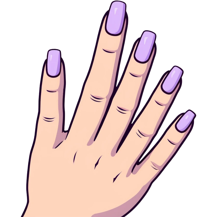 lilac pastel manicure emoji