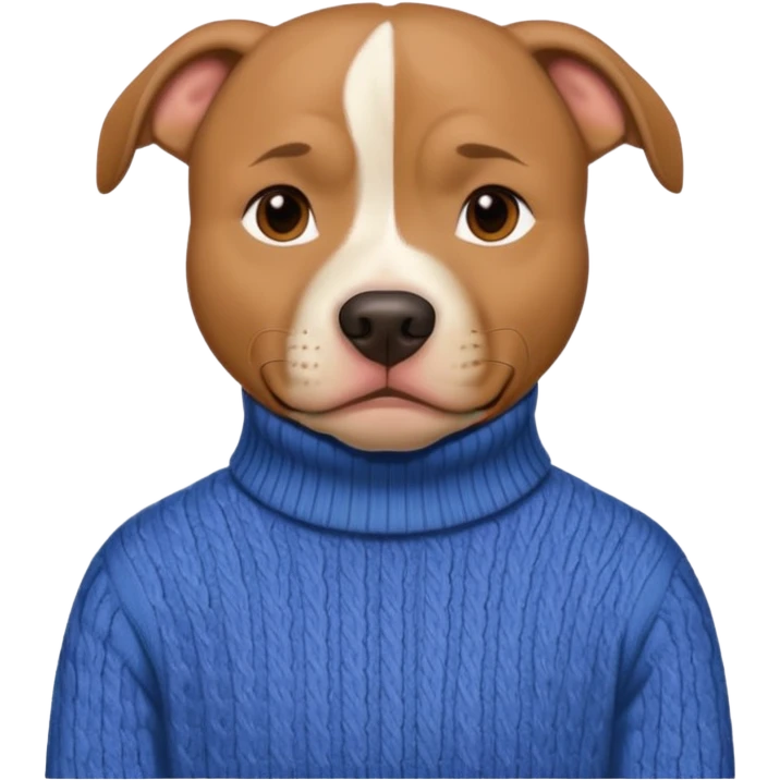 pitbull with a human neck and a sweater pfp emoji