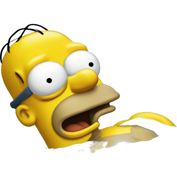 homer simpson swimming emoji