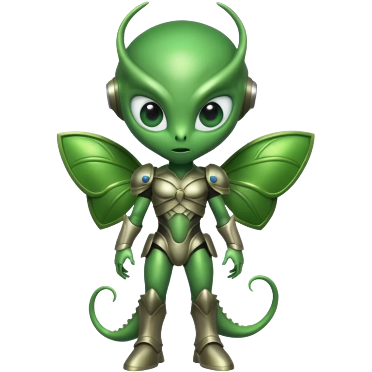 alien with bow emoji