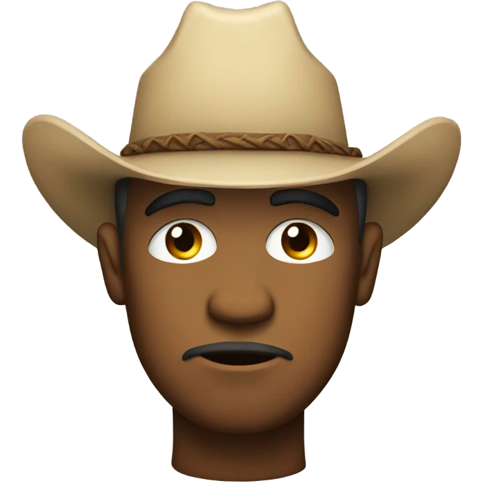 Cowboy emoji but sad emoji