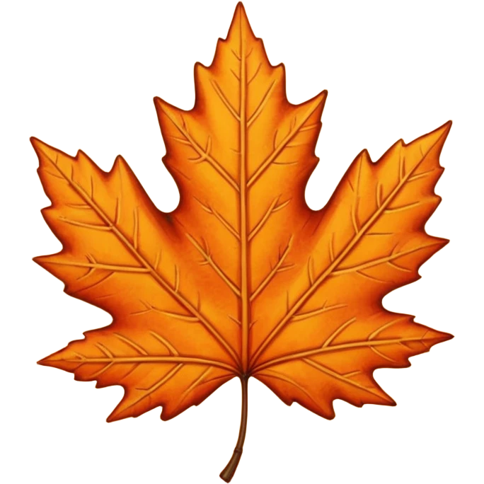 leaf orange emoji