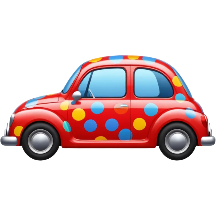 polka dots car emoji