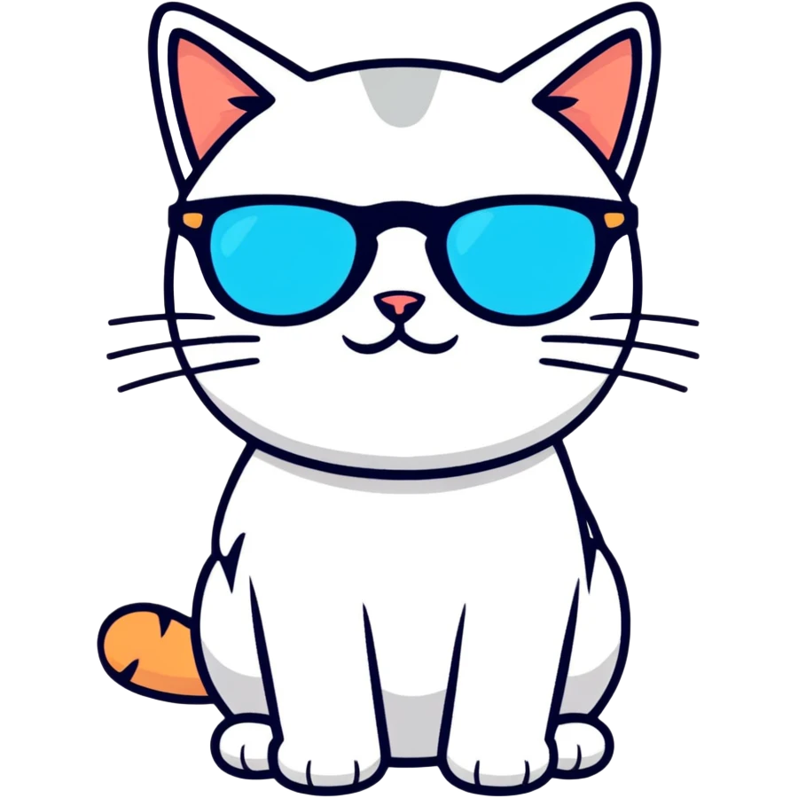 Cat with sunglasses emoji
