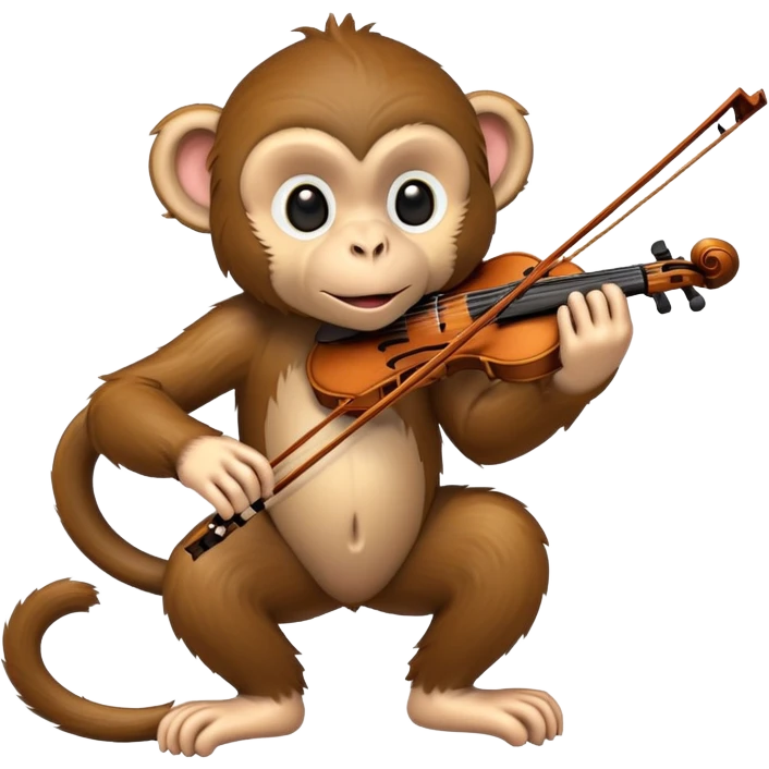 Monkey hole a violin  emoji