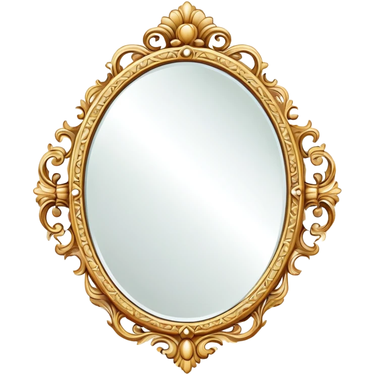 Wthite Vintage white mirror emoji