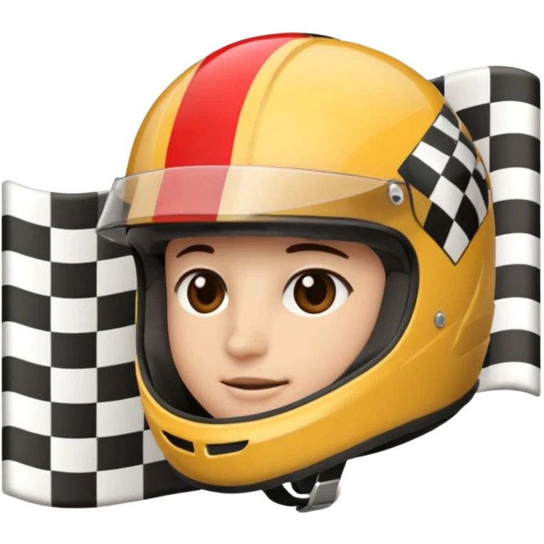 emoji de análise de F1 com capacete, bandeira quadriculada e gráfico de barras emoji