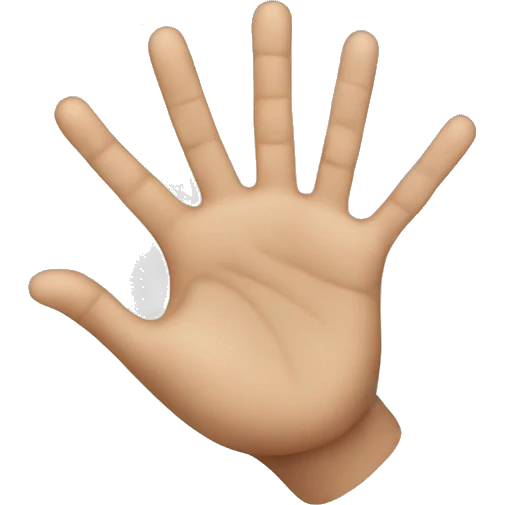 create a emoji of hand with a missing finger  emoji