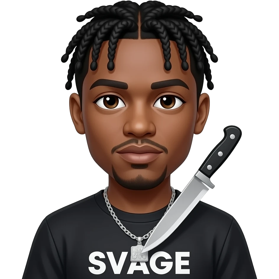 21 savage with a knife emoji