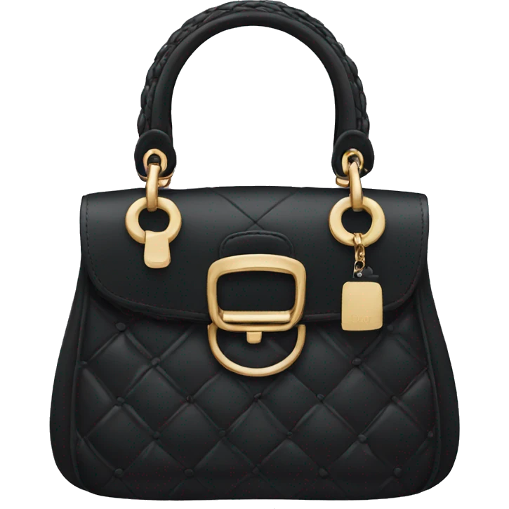 Black dior handbag emoji