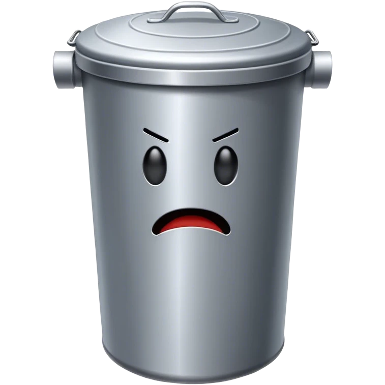 A garbage can that's boxing emoji