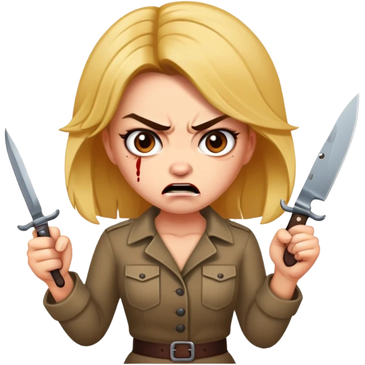Angry vanessa with a knife emoji