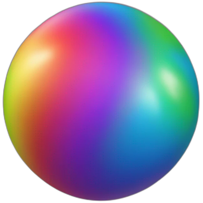 a rainbow ball emoji