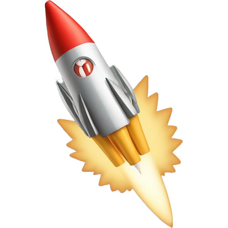 Dart transforming into a missile emoji