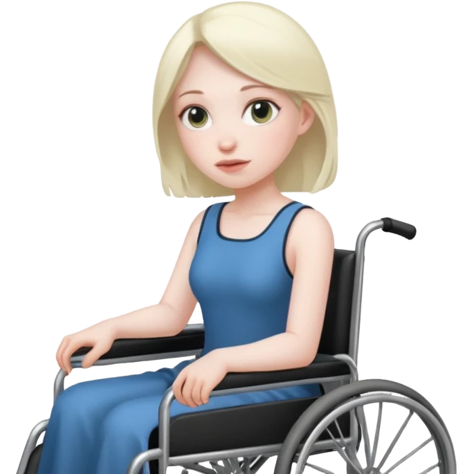 Wheelchair cripple girl emoji
