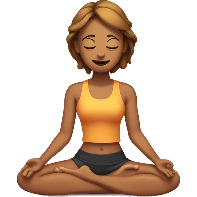 Chica haciendo yoga emoji