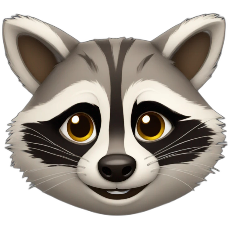 Raccoon wink emoji