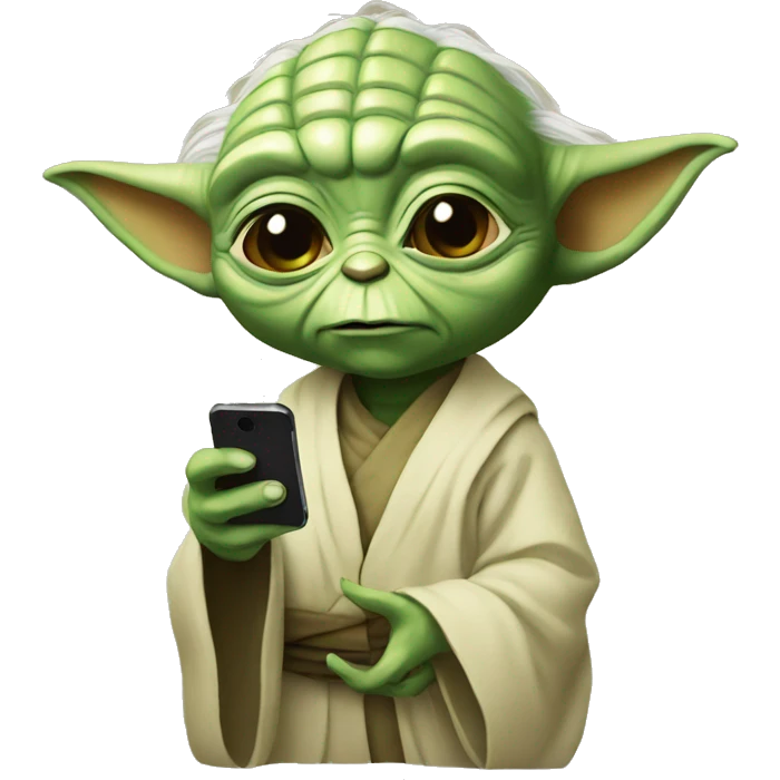 Yoda with iPhone emoji
