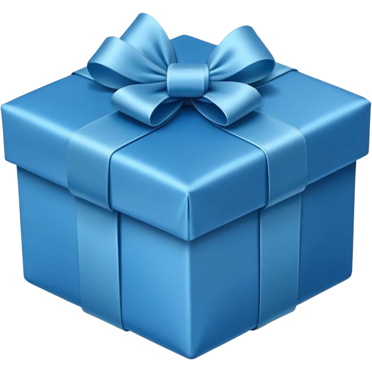 gift box blue emoji