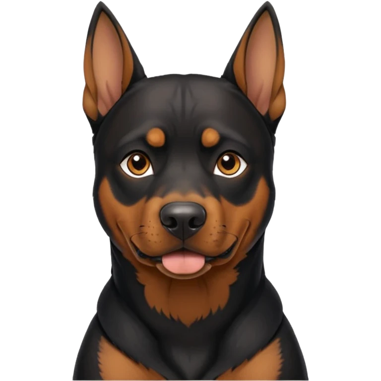 black and tan doberman rottweiler mix emoji