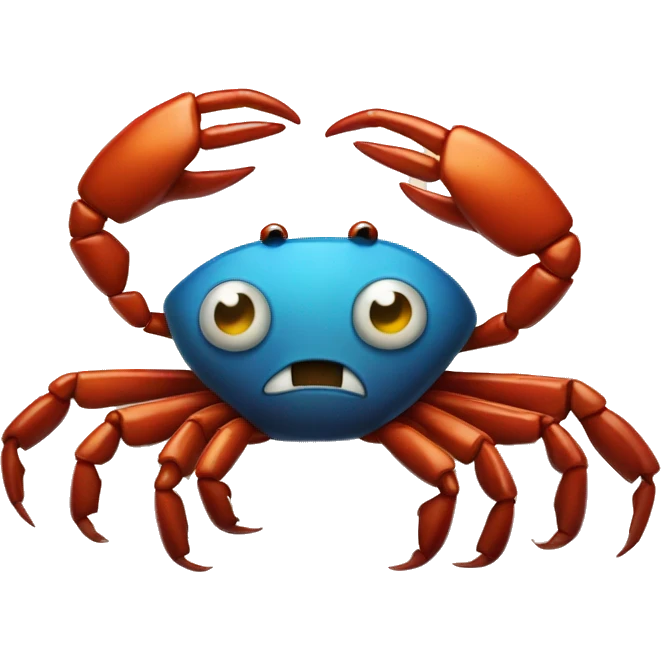 Crab sitting on the wall while partying like crazy douug emoji