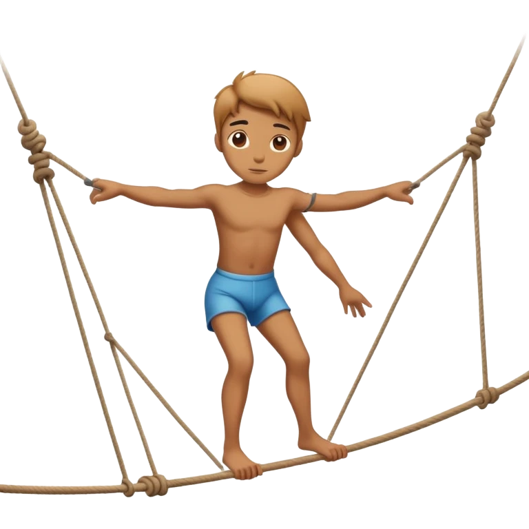 person balancing on tightrope
 emoji