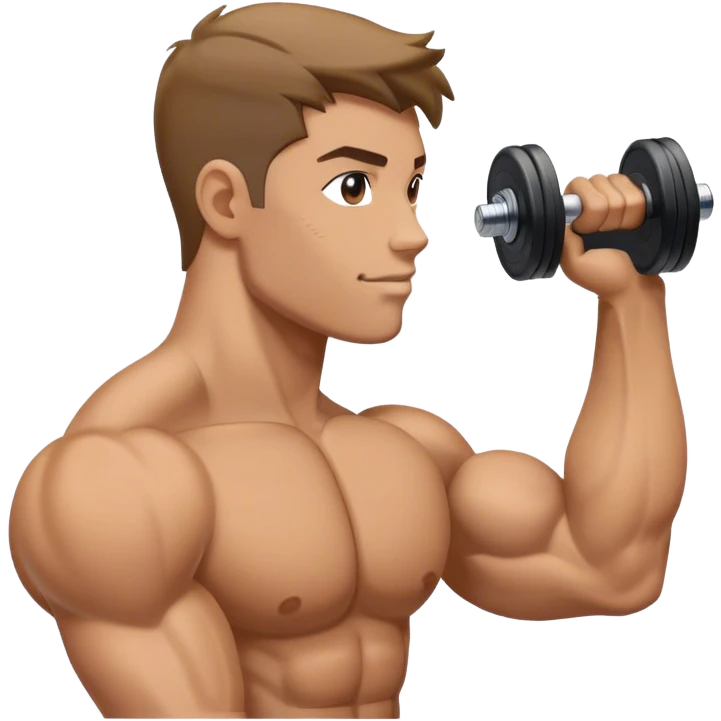 bicep side view holding a dumbbell emoji