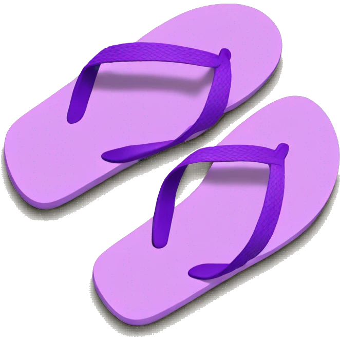 Violet flip flops emoji