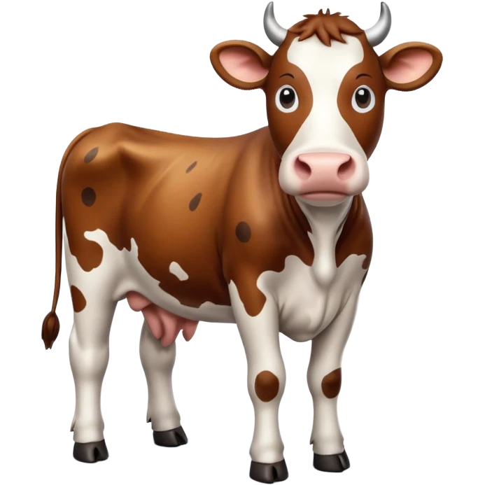 3d style cow emoji