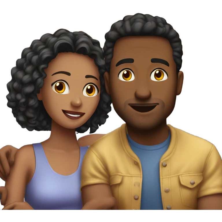 Romantic movie date for beautiful couple emoji