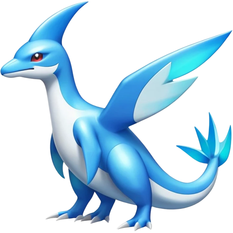 Shiny Latios-Latias-Salamence-Koraidon-Fakémon-hybrid-creature (full body)  emoji